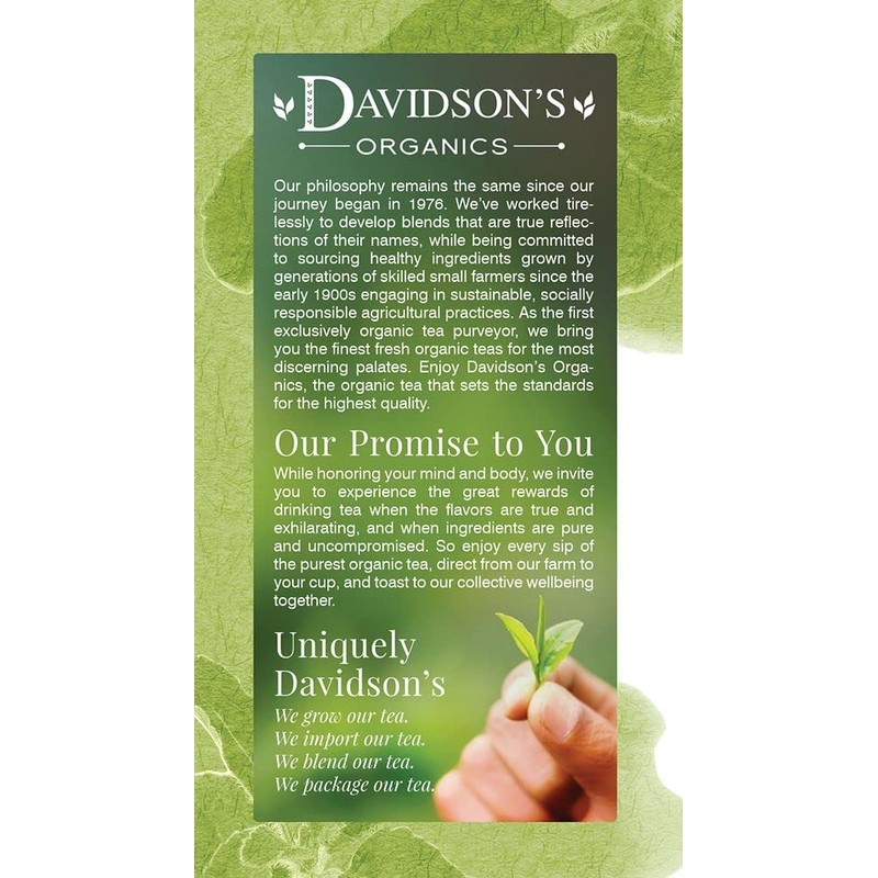 Davidson's Organics, Tulsi Spicy Green, 25-count Tea Bags, Pack of