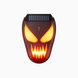 1 Pack Solar Nocturnal Animal Repeller with LED Flashing Lights, Effective Repels Deer, Coyote, Raccoon, Skunk, Fox & Hawk, Flame Predator Light for Chicken Coop, Farm, Yard & Garden