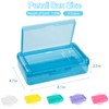 Pencil Box, Double Layer Large Capacity Pencil Case, Translucent Plastic