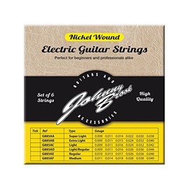 Johnny Brook Set of 6 Nickel Wound Electric Guitar Strings (Medium Gauge)