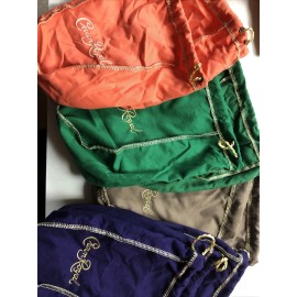 Crown Royal Bags Mixed Lot of 9 / 2Green  3Purple 2Peach   2Vanilla  750ml