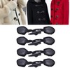 freneci 4 Pairs Leather Horn Toggle Closure Buttons Coat Jacket
