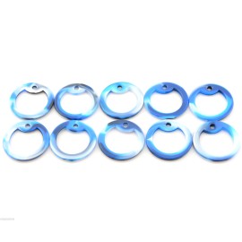 Pack of 10 Blue Camo Military Army ID Dog Tag Rubber Silicone Silencers