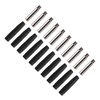 10Pcs Insulated 2mm Banana Plug Coupler Shrouded Testing Equipment (Black)