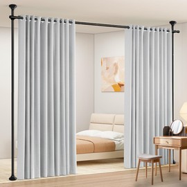 Room Divider Curtain Rod - No Drilling Partition Room Dividers for Room Separation,4-10ft (H) 28-70inch(W) Adjustable Floor to Ceiling Portable Room Divider Wall Partitions Space Separator