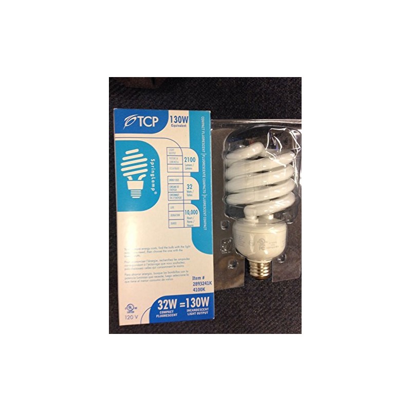 12 Pack TCP 2893241K 32W 4100K Spiral Medium Base 10M