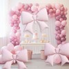 Eoopoon 4Pcs Pink Bow Foil Balloons, 38in Giant Bow Party