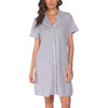 Vlazom Women Soft Nighties V-Neck Button Down Nightdress Classic Boyfriend