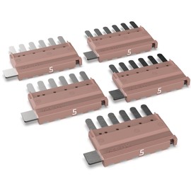 AUPROTEC Multi 6 Car Blade Fuse MultiOTO 6 Pin Selection: 5A Amp Light Brown Pack of 5