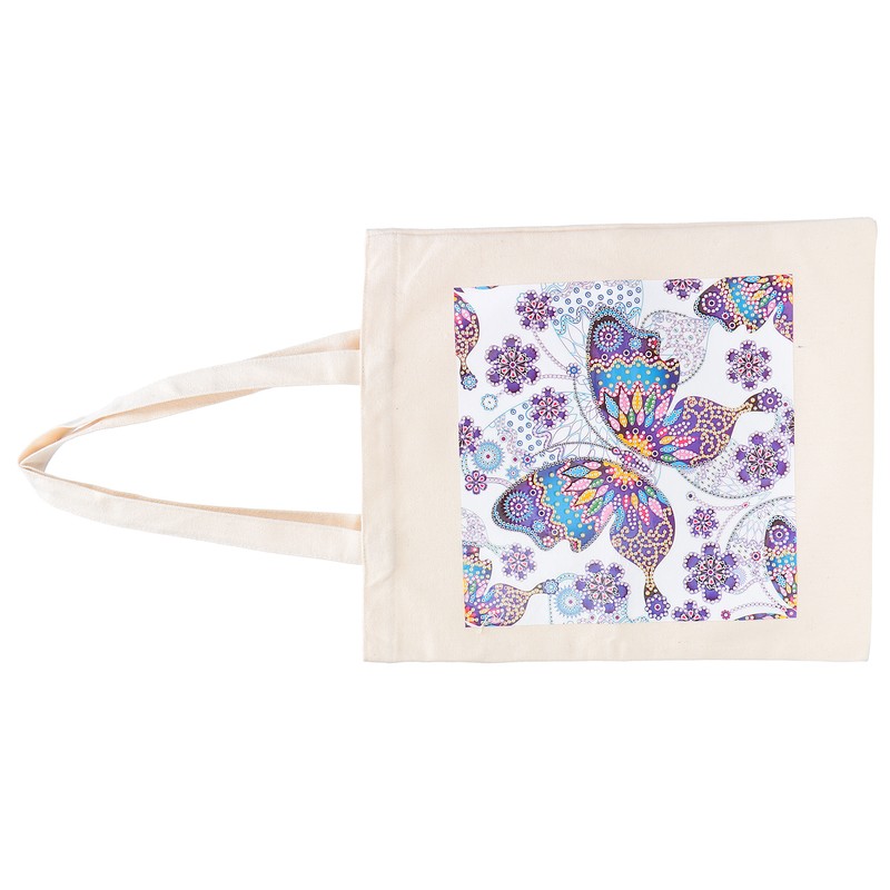 DIY Diamond Painting Shopping Bag Rhinestones Painting Tote Bag with