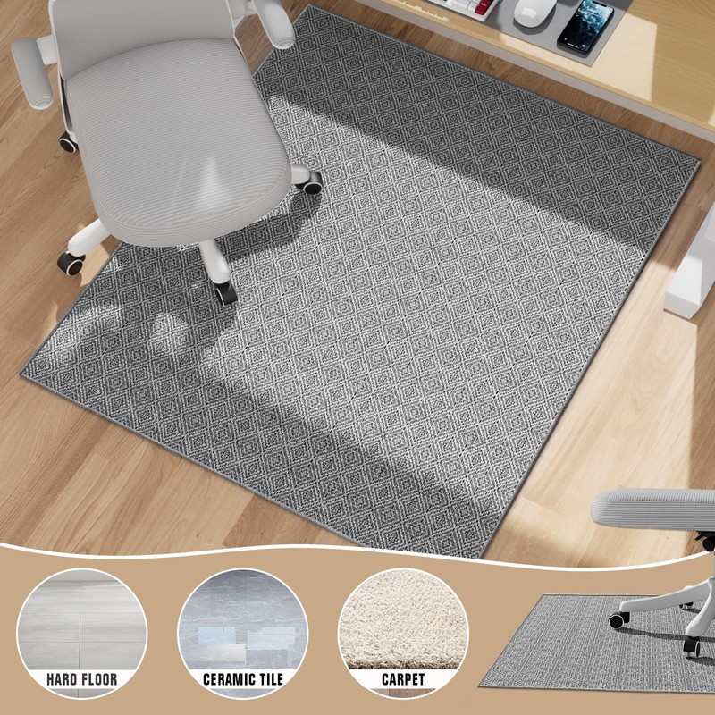 KMAT Office Chair Mat, 36x48in Heavy Duty Hardwood/Tile Floor Protector,
