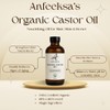 Anfeeska Organic Castor Oil, 100% Cold-Pressed, 236 ml