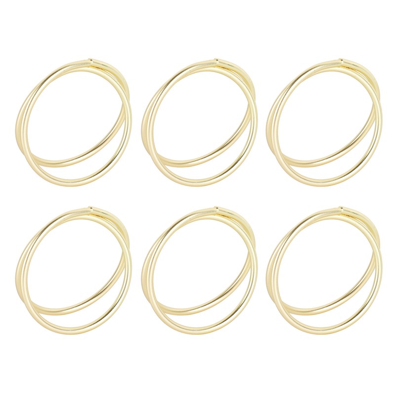 12pcs Spiral Napkin Rings Matte Gold Electroplating Prevent Fading Table