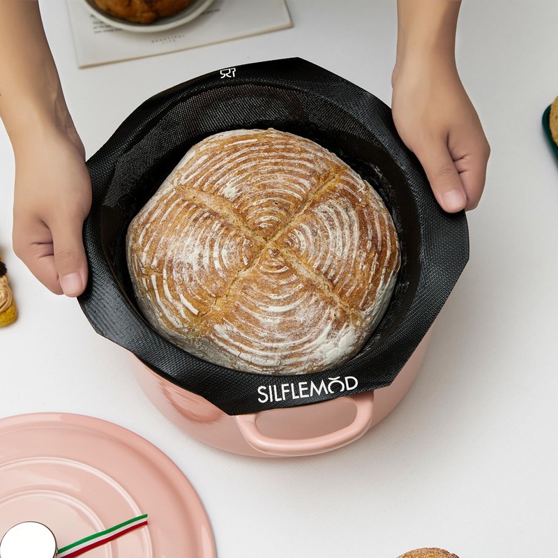 SILFLEMOD Silicone Peforated Sourdough Bread Baking Mold - Perfect Round