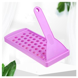 Wanfoou Lip Balm Tray, Lip Balm Crafting Kit, Lip Balm Filling Tray and Spatula Set, Easy Lip Balm Filling Tray and Spatula (Purple)