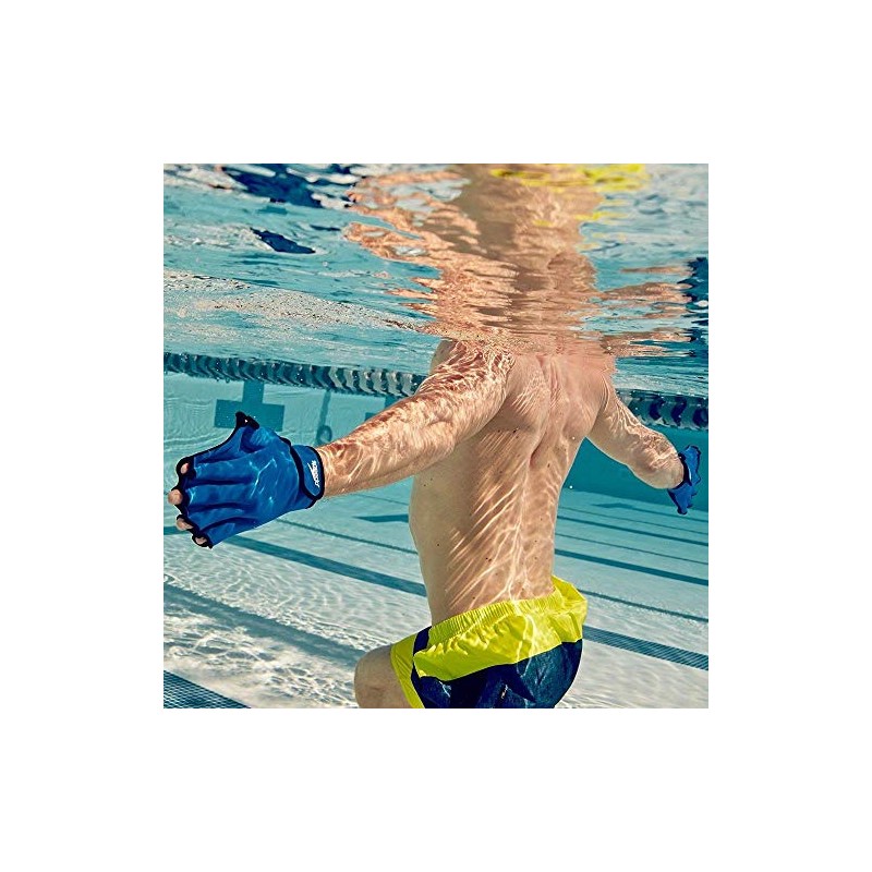 Speedo Unisex Swim Training Gloves Aquatic Fitness, Royal, X-Large