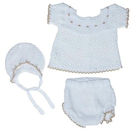 BAMBINETO Conjunto para Bebé TALLA 0 meses | HECHO EN ESPAÑA | 100% Algodón Tejido de Punto | NEWBORN - RECIÉN NACIDO (2013 BLANCO)