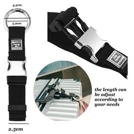 2PCS Add a Bag Luggage Strap Jacket Gripper, Heavy Duty Luggage Straps Carry-on Baggage Suitcase Straps Belts Travel Accessories,Carry Your Extra Bags(Black)