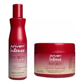 Anven Kit Shampoo Y Mascarilla Keratin Intess Libre De Sal
