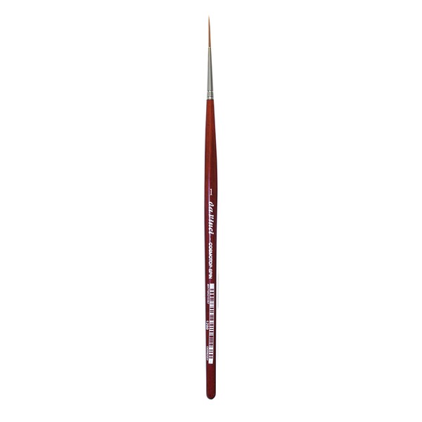 da Vinci Watercolor Series 1280 CosmoTop Spin Brush, Medium Needle-Sharp Liner Synthetic with Red Handle, Size 1