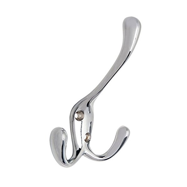 Designers Impressions 58674 Polished Chrome Heavy Duty Coat & Hat