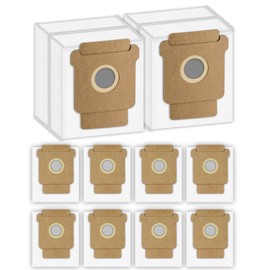 (10 Pack) Q0520 Q052020 Replacement Dust Bags Compatible With iRobot Roomba Vacuum 2 Essential Robot with AutoEmpty Dock Q0250, Vacuum Bag, Dsiposal Bag Accessories Kit