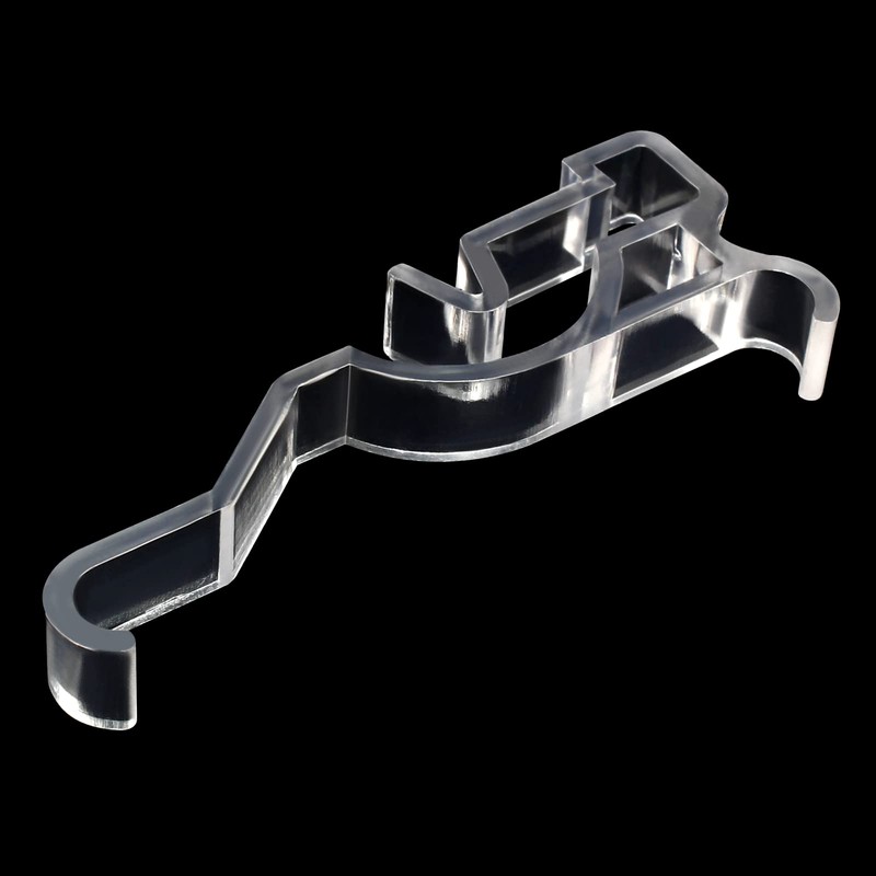 Rierdge Valance Clips 2.5” 12 Pcs Clear Plastic Window Blind