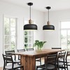 11.6" Modern Black Hanging Light,Large Pendant Light for Kitchen Island,Solid