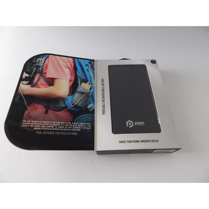 POM Power2Go-5 5000mAh Portable Rechargeable Battery Black New