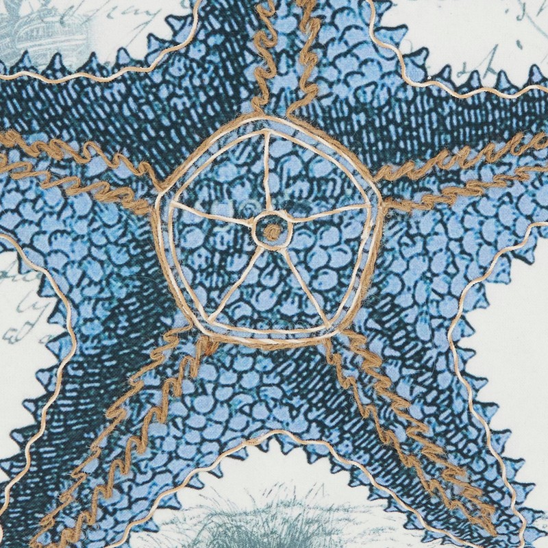 SARO LIFESTYLE Coastal Outdoor Starfish Pillow Cover