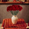 INSUNSIX Red Carnations Artificial Flowers 15PCS Carnations Flowers Artificial Silk