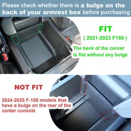 PIMCAR Center Console Organizer for 2021 2022 2023 Ford F150 Armrest Storage Tray Interior Accessories (Full Console w/Bucket Seats ONLY)(See Picture 2 & 3)
