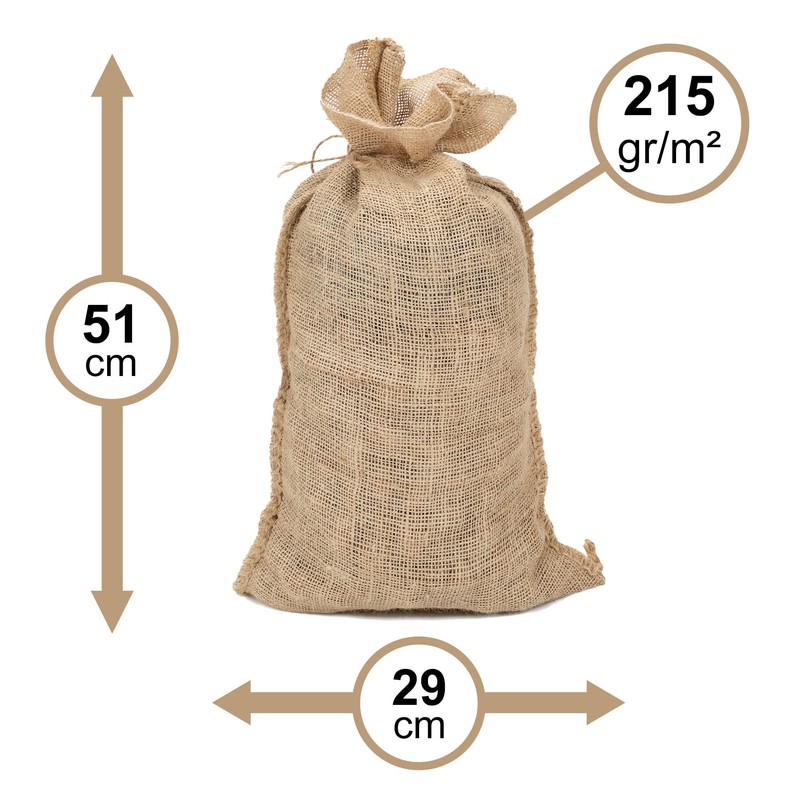 La Cordeline - Set of 4 jute bags, 29 x