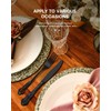 Stapava 60 Pcs Black Silverware Set, Gorgeous Retro Royal Silverware