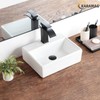 KARAMAG Small Vessel Sink 15"x12" Wall Mount Bathroom Sink Rectangular
