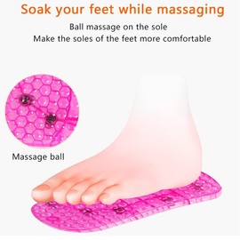 WMKJDS Massage Foot Bath Shoes Portable Feet Soaking Tub, Movable Foot Soaker Pedicure Feet Spa Basin for Thermal Massage to Promote Blood Circulation (Medium, Red)