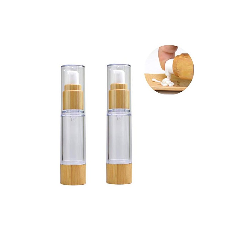 2 x 30ml Empty Plastic Vacuum Pump Bottles Lotion Dispenser