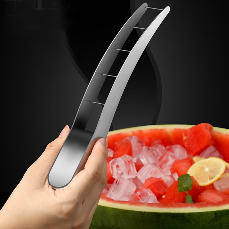 Watermelon Cube Cutter Multipurpose Sharp Ergonomic Grip 304 Stainless Steel