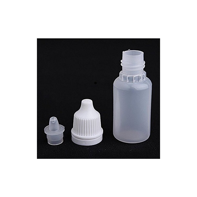 VASANA 24 Pieces 20ml Empty Refillable White Plastic Dropper Bottles,