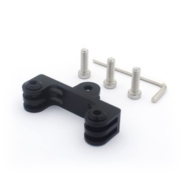 Aluminum Twin Dual Mount Adapter for GoPro Hero 12/11/10/9/8/7/6/5/4, DJI Osmo Action, AKASO, Campark, and Other Action Cameras with 3 Screws - Compatible with Camera Housings and Handheld Monopods