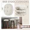 Marsui 4 Pieces Soft Stool Covers Round Bar Stool Cushions