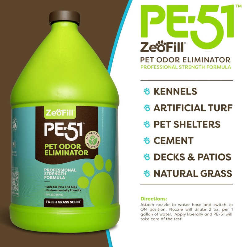 ZEOFILL PE-51 Pet Urine Odor Eliminator - Professional Pet Urine