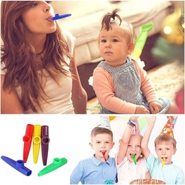 5 PCS Plastic Kazoos Set Colorful Kazoo Instrument for Companion of Guitar Ukulele and Violin in Children's Party and on Feastival