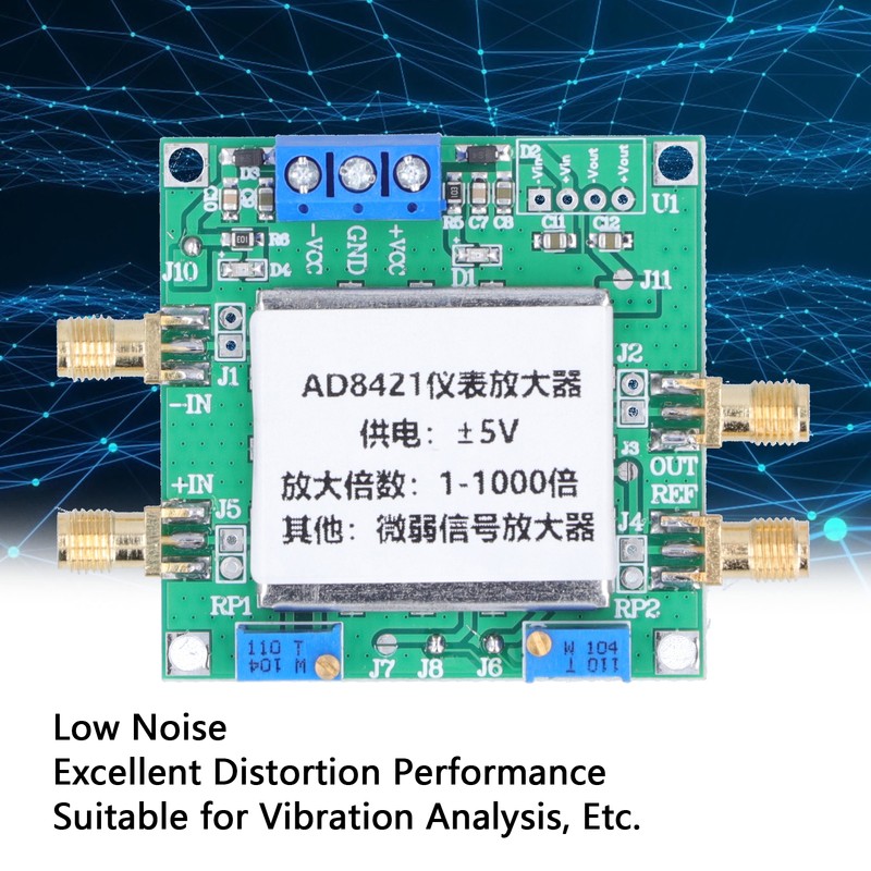 Amplifier Module AD8421 2.3mA 500pA Low Noise Distortion Signal Instrument