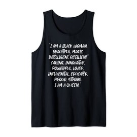 Pretty Black Educated Queen Women Natural Curly Hair Girl Tank Top