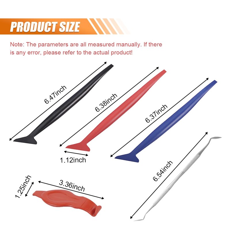 KITUREK Car Wrapping Vinyl Tool Kit, 5 in 1 Flexible