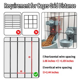 BNOSDM Rabbit Automatic Food Feeder and Water Dispenser Bunny Gravity Feeding Station Waterer Set Hanging Self-Dispensing Feeder for Ferret,Guinea Pigs Chinchillas Kitten (Blue)