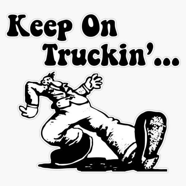 5" Keep on Truckin' Vinyl Decal Bumper Sticker Window Waterproof