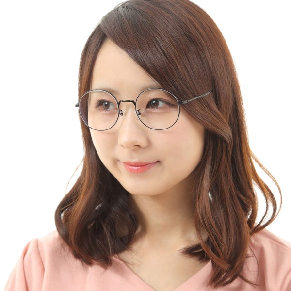 [Netmeganecom] メガネ 近眼 近視 眼鏡【 8824(BLACK) n-4.00 PD68 】 マイナスレンズ