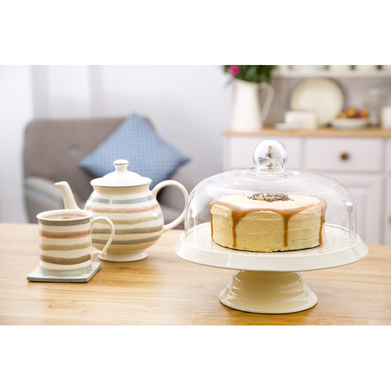 KitchenCraft KCCCCOAST4 Classic Collection Vintage-Style Ceramic Drink Coasters (Set of